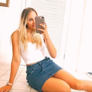 Vintage Style Blue Denim Skirt Size XS/S 2 - 4